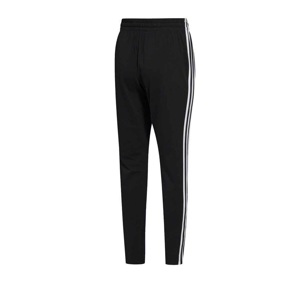 ADIDAS MEN'S ESSENTIALS SINGLE JERSEY TAPERED OPEN HEM 3-STRIPES PANTS